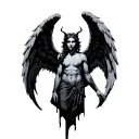 angel devil tattoo design idea