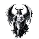 angel devil tattoo design idea