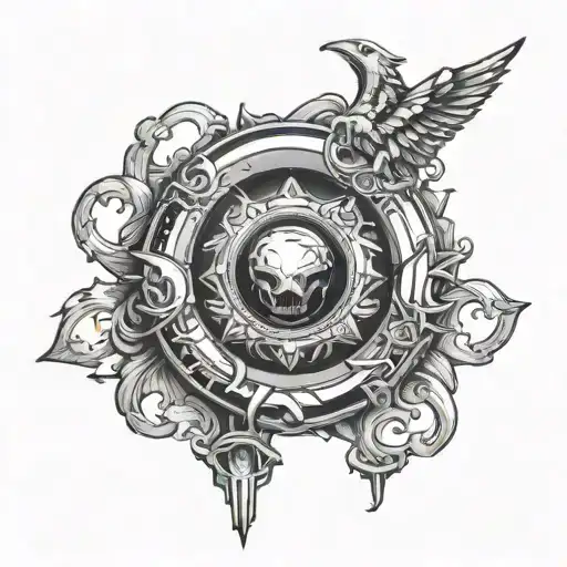 Halo ring tattoo design idea