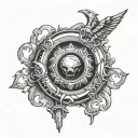 Halo ring tattoo design idea