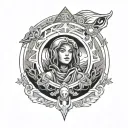 Halo ring tattoo design idea