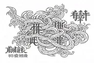 writing "without limit" in simplified Chinese tattoo design idea