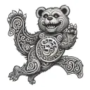 be grateful dead dancing bear tattoo design idea