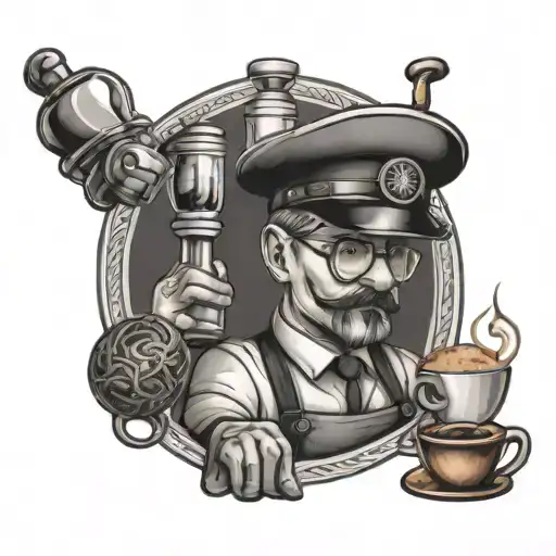 barista tattoo design idea