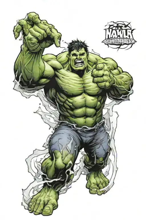 Marvels the hulk, and DC's Doomsday amalgomation tattoo design idea