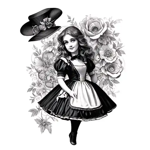 Alice In Wonderland tattoo design idea
