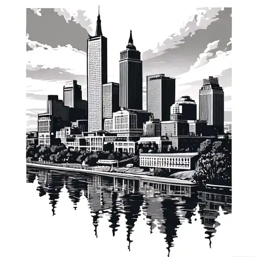 Columbus Skyline tattoo design idea