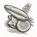 Vietnamese bread tattoo design idea