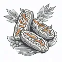 Vietnamese bread tattoo design idea