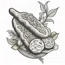 Vietnamese bread tattoo design idea
