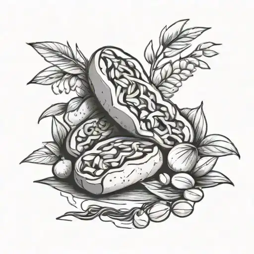 Vietnamese bread tattoo design idea