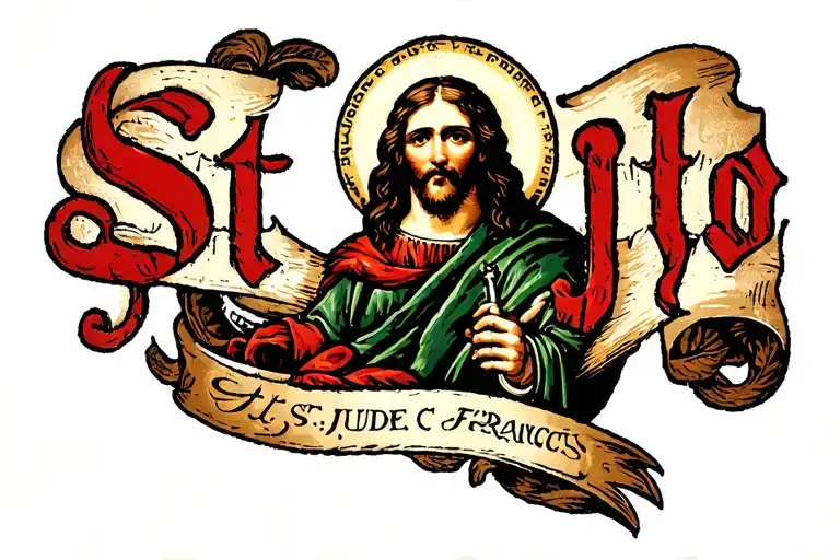 st jude st Francis tattoo design idea