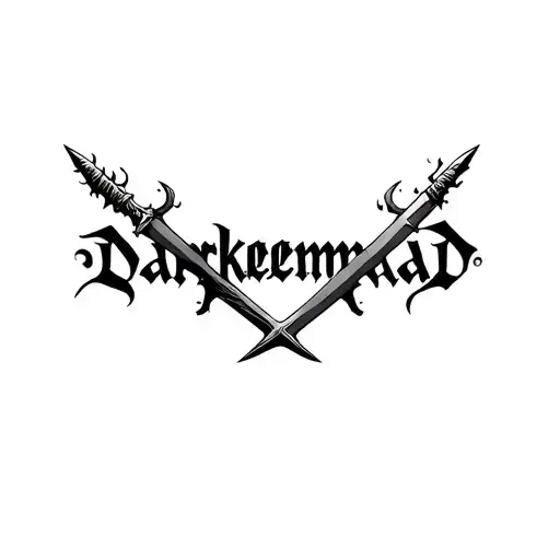 "Darkemmad " flame swords And Between Them tattoo design idea