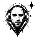 coder software engineer programmer strong minded strong personality using curcle and trangle tattoo design idea