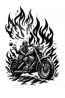camp, fire, family, love, motorcycle, software, technology, lord of the rings, celtic symbols, adventure, music tattoo design idea