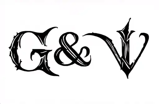 "G & V" tattoo design idea