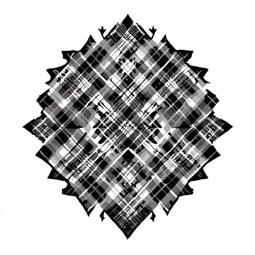 Ethiopian traditional patterns Scottish tartan plaid tattoo design idea