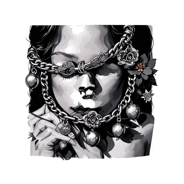 charm bracelet tattoo design idea