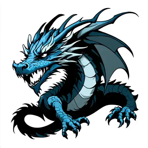 Dragon Porto Bleu Hope Chance Force Force tattoo design idea