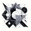 five geometry solitude elements tattoo design idea