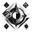 five geometry solitude elements tattoo design idea