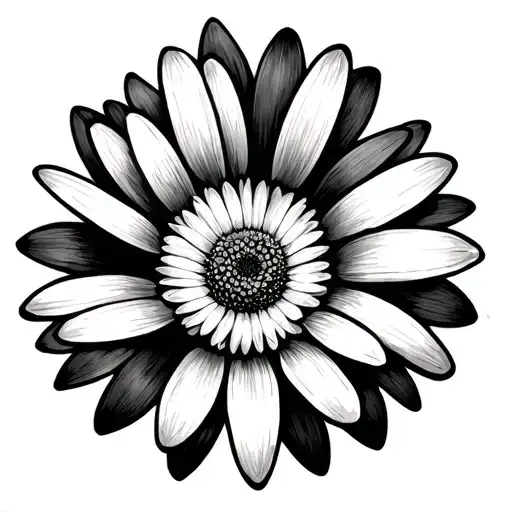 daisy chain circle tattoo design idea