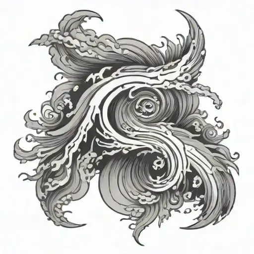 hurricane swirling tattoo design idea