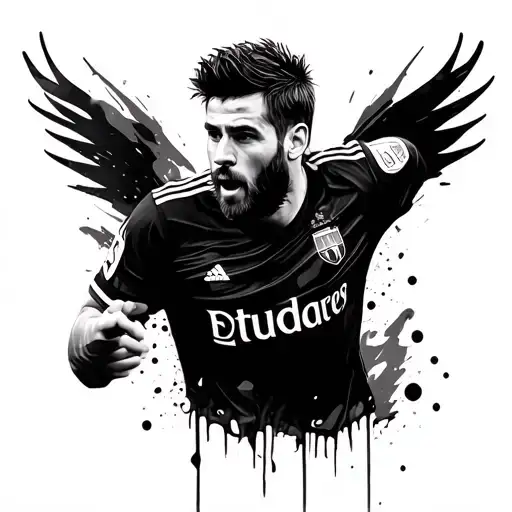 I want cyber sigilism mixed with leo messi tattoo design idea