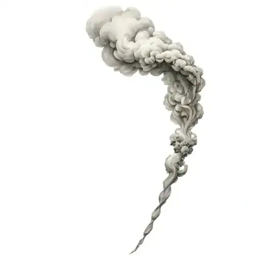 Filler Clouds and Smoke tattoo design idea