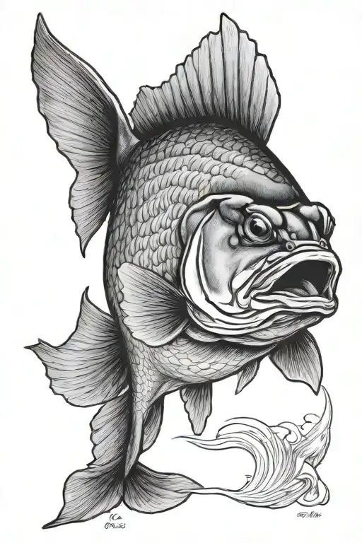 walleye fish tattoo design idea