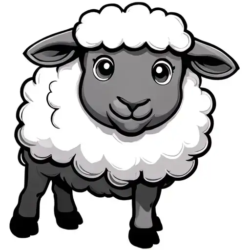 A cute sheep with a strong personality to describe my younger brother who is 4 years old but so strong because he has be tattoo design idea