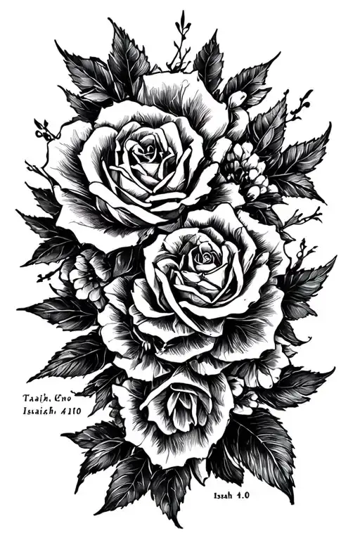 Isaiah 41:10 tattoo design idea