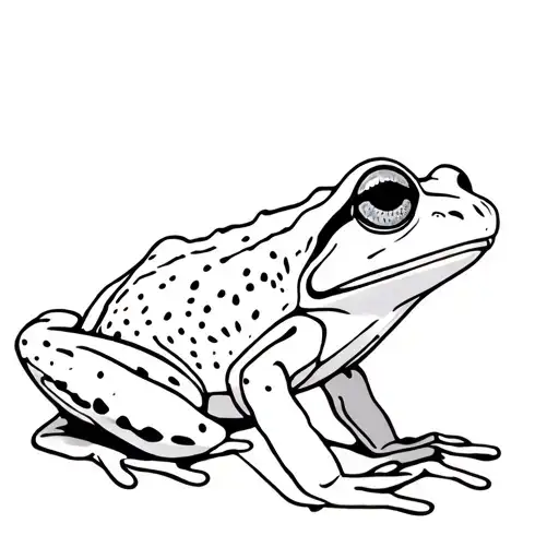 Realistic tree frog  tattoo design idea