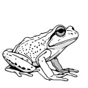 Realistic tree frog  tattoo design idea