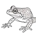 Realistic tree frog  tattoo design idea
