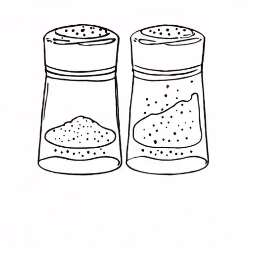 Salt and pepper separately tattoo design idea