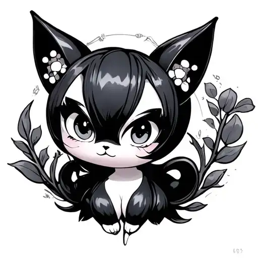 Kuromi tattoo design idea