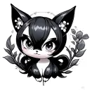 Kuromi tattoo design idea