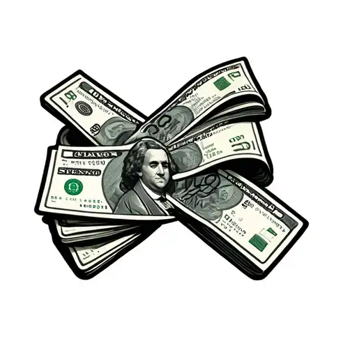 cash money only euro tattoo design idea