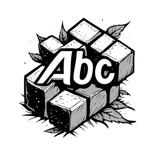 Abc Blocks tattoo design idea