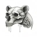 bear skull tattoo design idea
