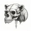 bear skull tattoo design idea