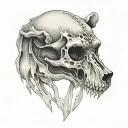 bear skull tattoo design idea