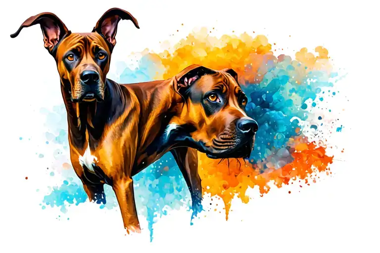 Rhodesian Ridgeback tattoo design idea