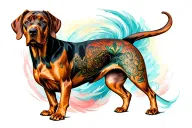 Rhodesian Ridgeback tattoo design idea