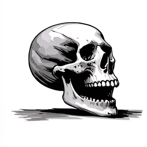 Open Mouth Skull tattoo design idea