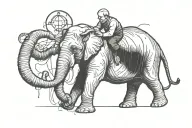 thomas edison electrocuting an elephant  tattoo design idea