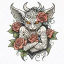 Aubis evil speak no evil tattoo design idea