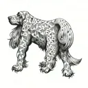 geometric cocker spaniel tattoo design idea