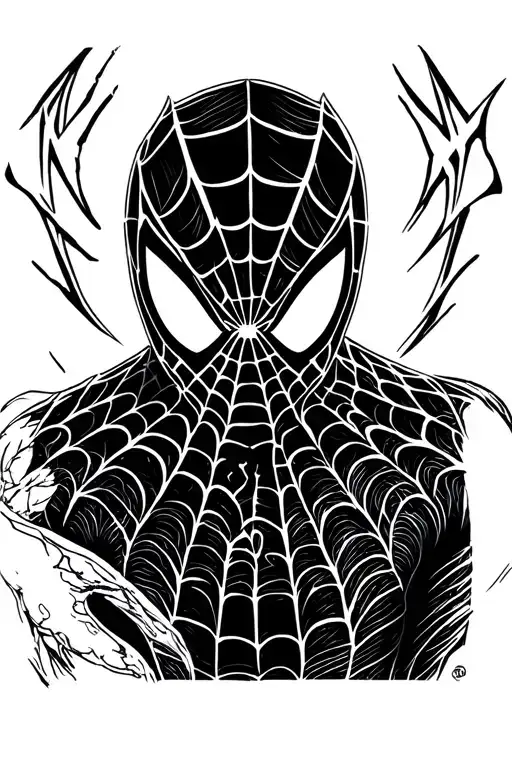 spiderman logo tattoo design idea